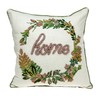 Parkland Collection Manor Beige Floral 18" x 18" Cotton Decorative Throw Pillow gallery