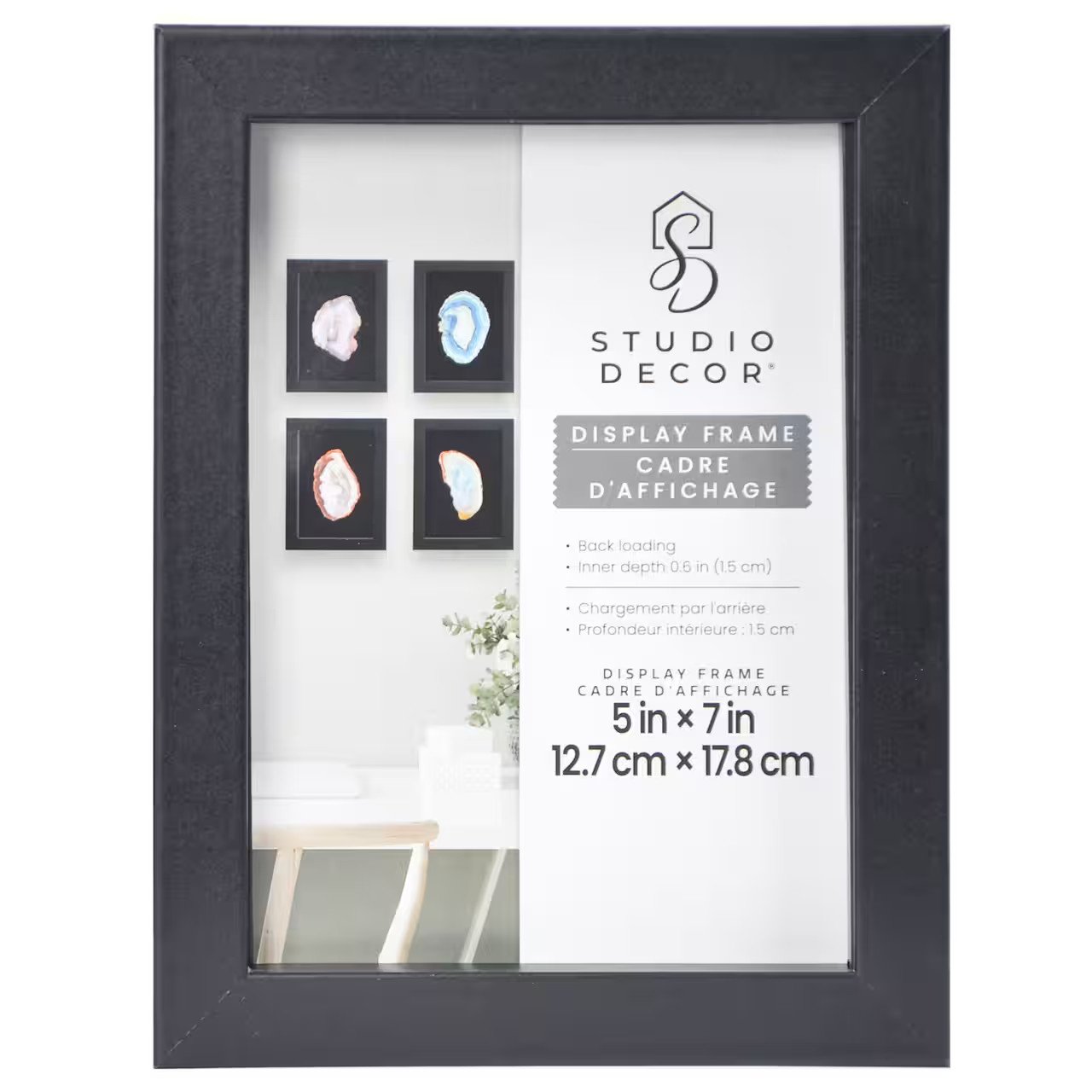 8 Pack - 5" x 7" Black Shadow Box Picture Frame by Studio Decor - Back Loading gallery
