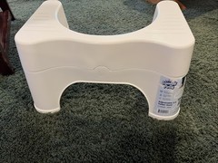 White Mint Squatty-Potty Adjustable 2.0 Bathroom Stool 7+9 Inches