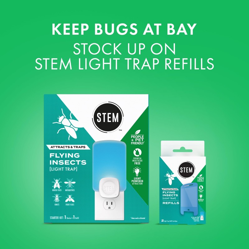STEM Insect Light Trap Refill Cartridges, Indoor Fruit Fly Trap, gallery