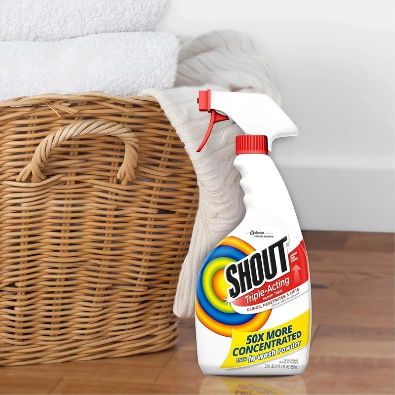Shout Active Enzyme Laundry Stain Remover Spray, Triple-Acting Formula Clings... gallery