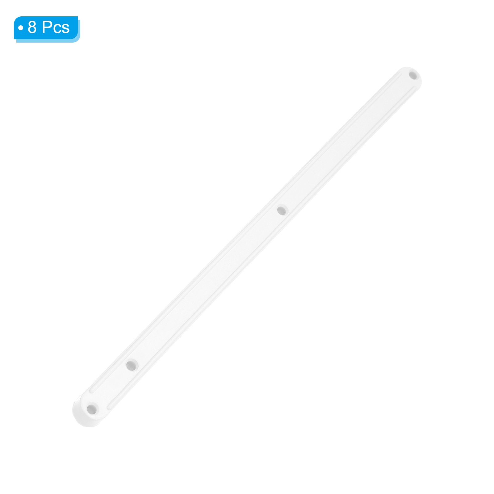 8Pcs 12 Inch Drawer Slides Plastic Guide Rails Side Mounted Rails White gallery