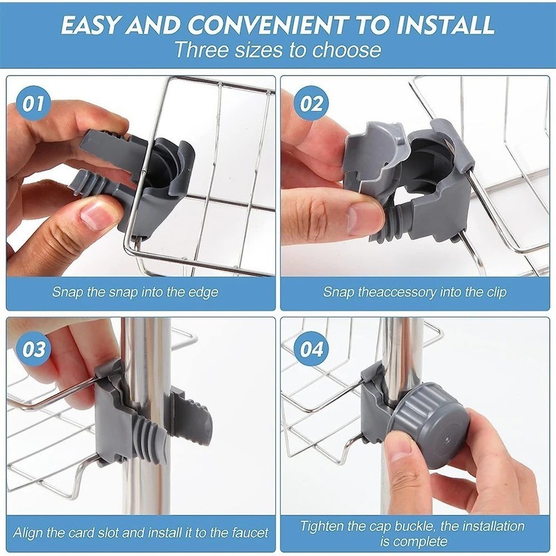 Kitchen Sink Drain Rack Sponge Holder Faucet Organizer Soap Towel Shelf Rack gallery