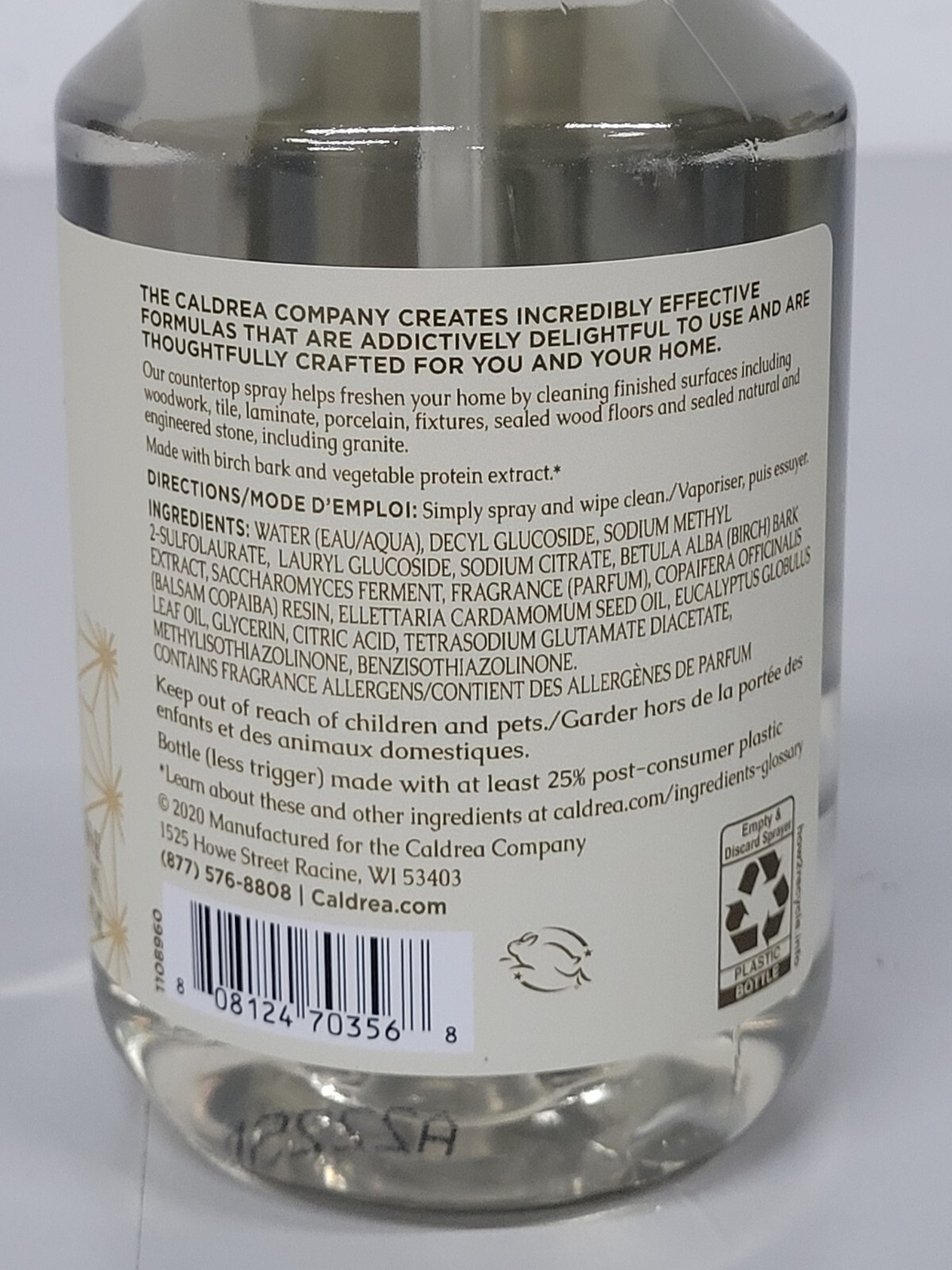 Caldrea Multi-Surface Countertop Spray, GILDED BALSAM BIRCH- DISCONTINUED gallery