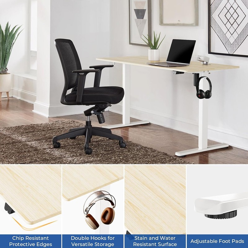 40" Modern Height Home Office Table Standing Electric Desk gallery