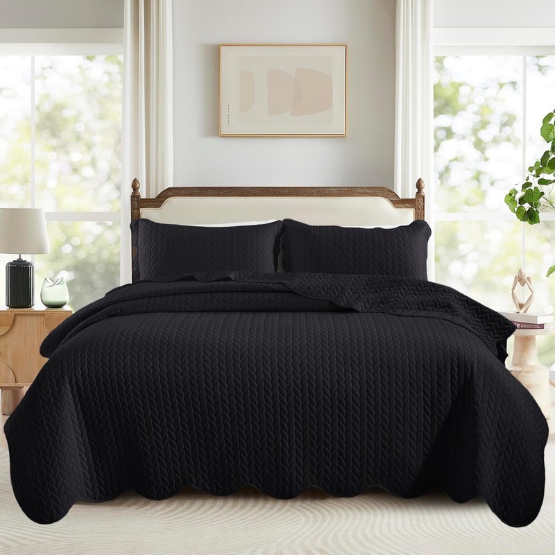 3 Piece Quilted Bedspread Set Soft Reversible Comforter Bedding Sets Queen King gallery