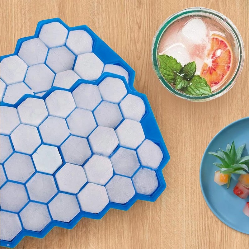 2 Pack Silicone Ice Cube Trays With Lid - 37 Grid Small Ice Cube Molds For gallery