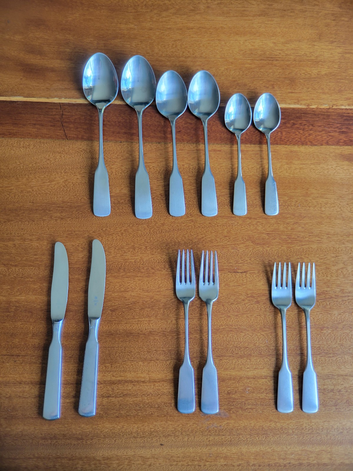 WMF Cromargan Pilgrim Flatware Set Satin Finish Germany 12 pieces gallery