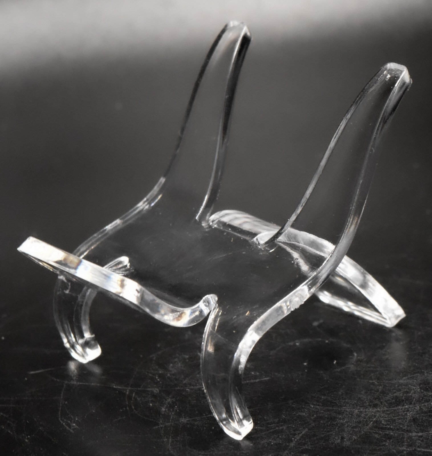 2.5" Small Acrylic Display Stand Pedestal for Crystal Heart Slice Slab Minerals gallery