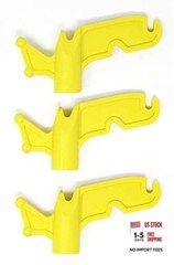 JSP Manufacturing Multi-Purpose Plastic Utility Hook Screw On Pole 3 Yellow
