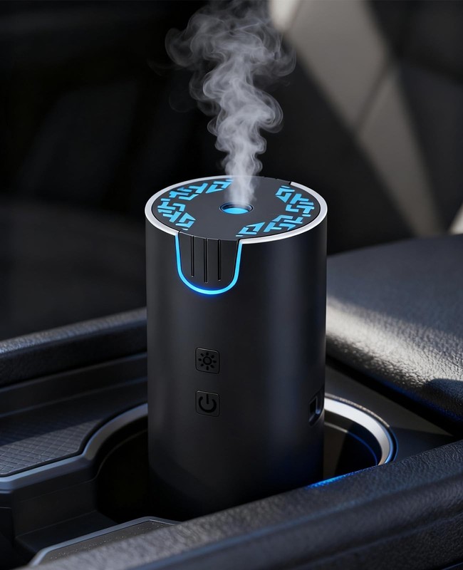 100ML Portable Essential Oil Diffuser, USB Rechargeable, Cordless with 7 LED Lig gallery