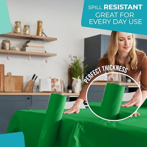 Party Solids Plastic Table Cover Roll 40" X 300' Table 300 Feet Emerald Green gallery