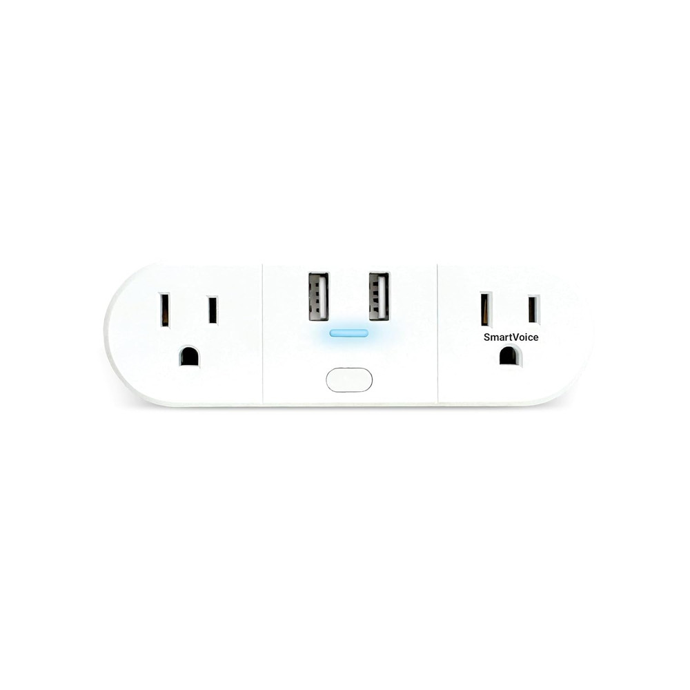 Smartvoice 4-In-1 Wall Plug, Offline 30+ Voice Control Commands, No APP, No Wifi