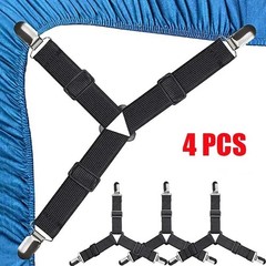 4PCS Triangle Bed Sheet Holders Adjustable Mattress Gripper Clips Fasteners Set