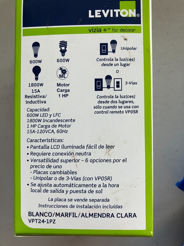 LEVITON 24HR PROGRAMMABLE TIMER VPT24-1PZ gallery