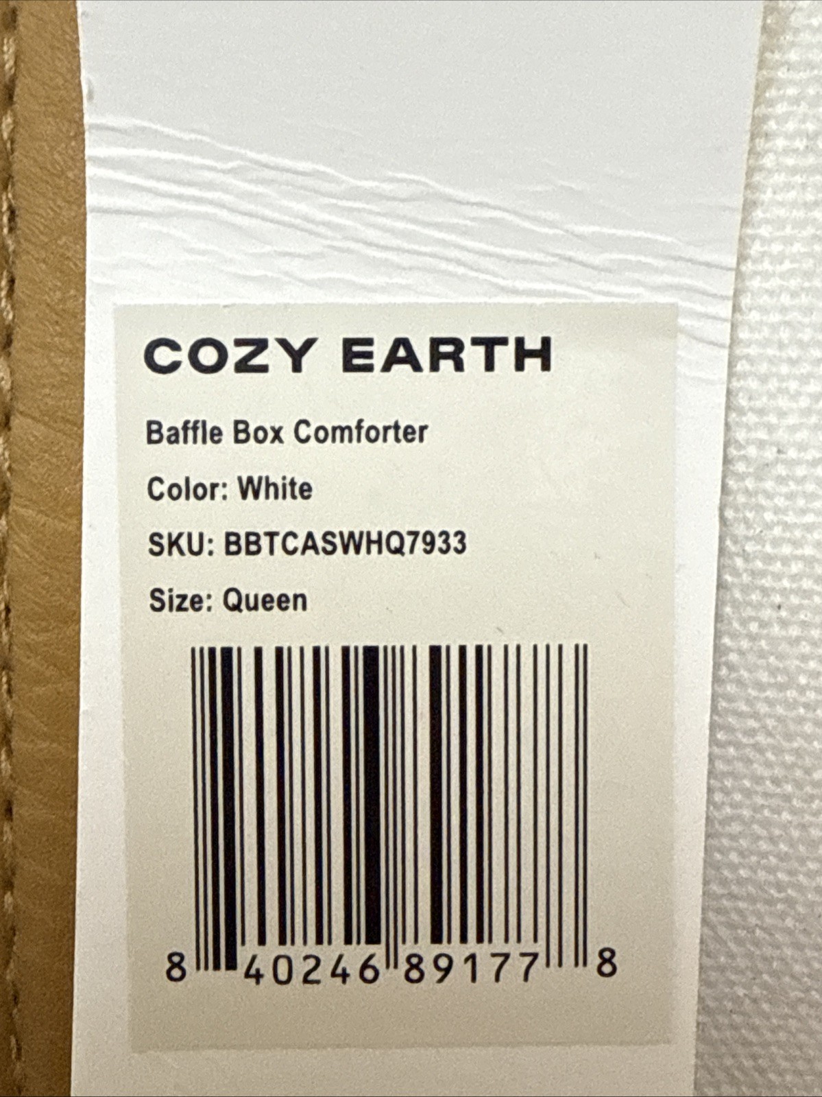 Cozy Earth Down Alternative Comforter In Duffel Bag in White Brand New gallery