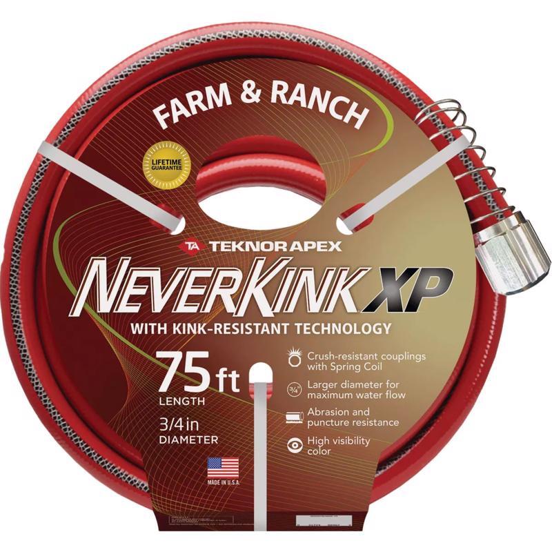 Teknor Apex 9844-75 Neverkink PRO Red Water Hose 3/4 Dia. in. x 75 L ft. gallery