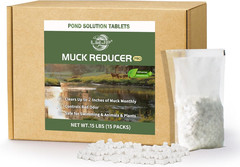 Muck Reducer – 15LB Natural Sludge Solution Tablets for Ponds & Lakes, Away Muck