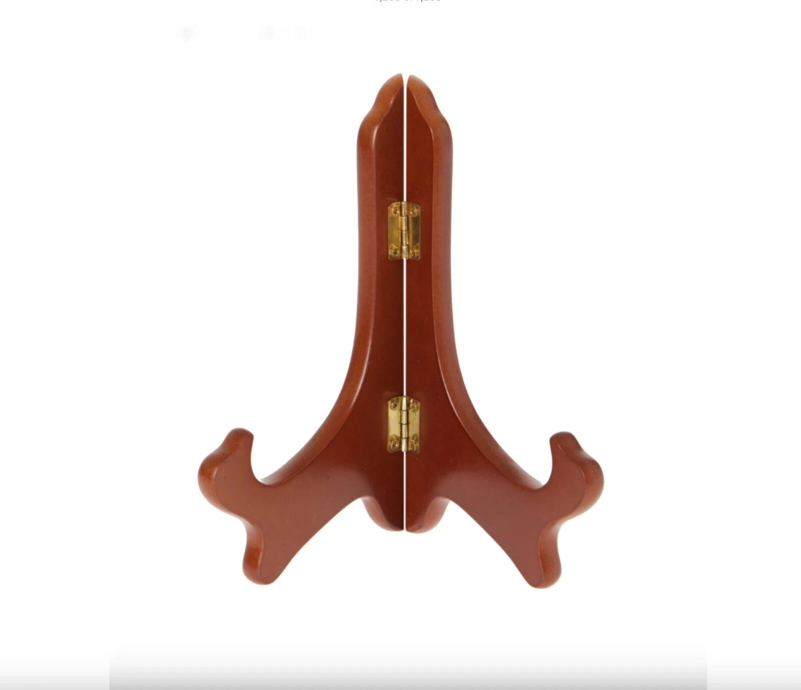 Bard's Hinged Walnut MDF Wood Plate Stand, 7" H x 6" W x 4.25" D (For 7" - 8.5") gallery