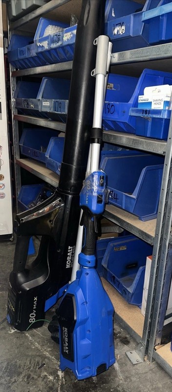 Kobalt 80V Brushless 16" String Trimmer & 500 CFM Blower Kit, Battery + Charger gallery