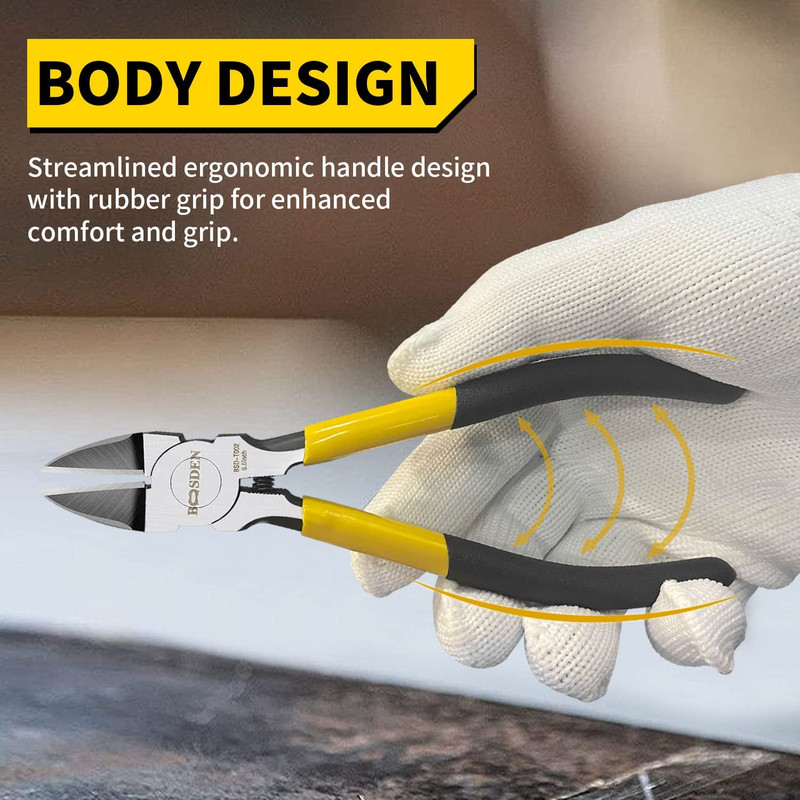 6.5" Wire Cutters, 2 Pack, Precision Side Cutter, Spring Loaded Cutting Pliers, gallery