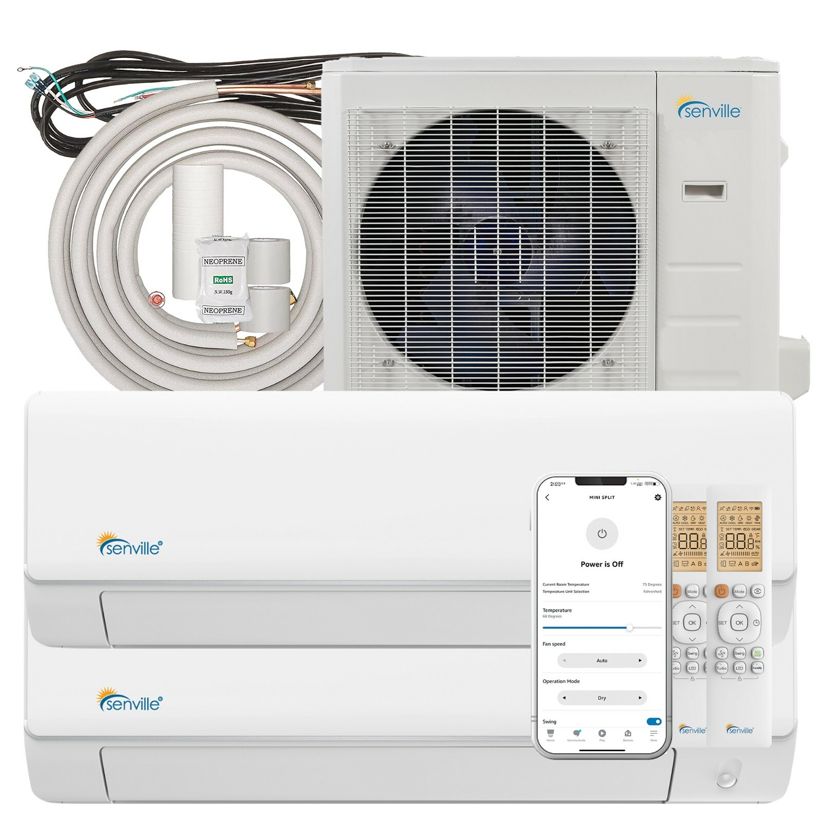 18000 BTU Dual Zone Mini Split Air Conditioner (2 x12000 BTU) gallery