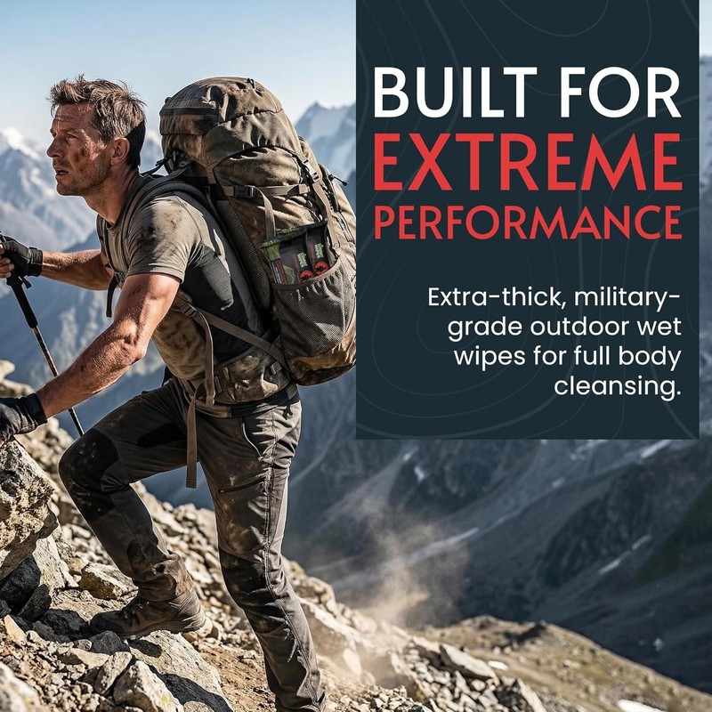 Thick & Ultralight Unscented Cleansing Wipes – Perfect for Camping & Hunting gallery
