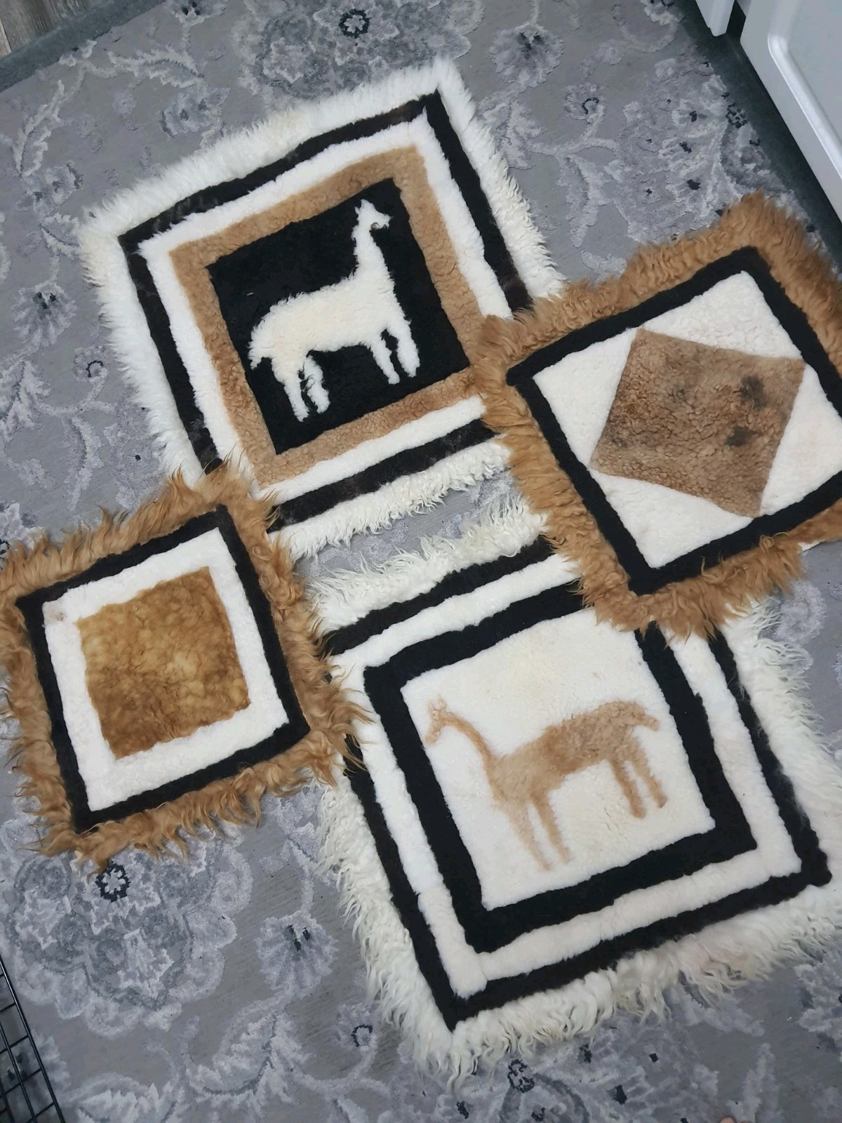 Alpaca Fur Square Rugs gallery