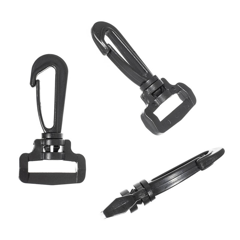 Black Plastic Swivel Snap Hook by Paracord Planet - For 1 Inch Webbing & Straps gallery