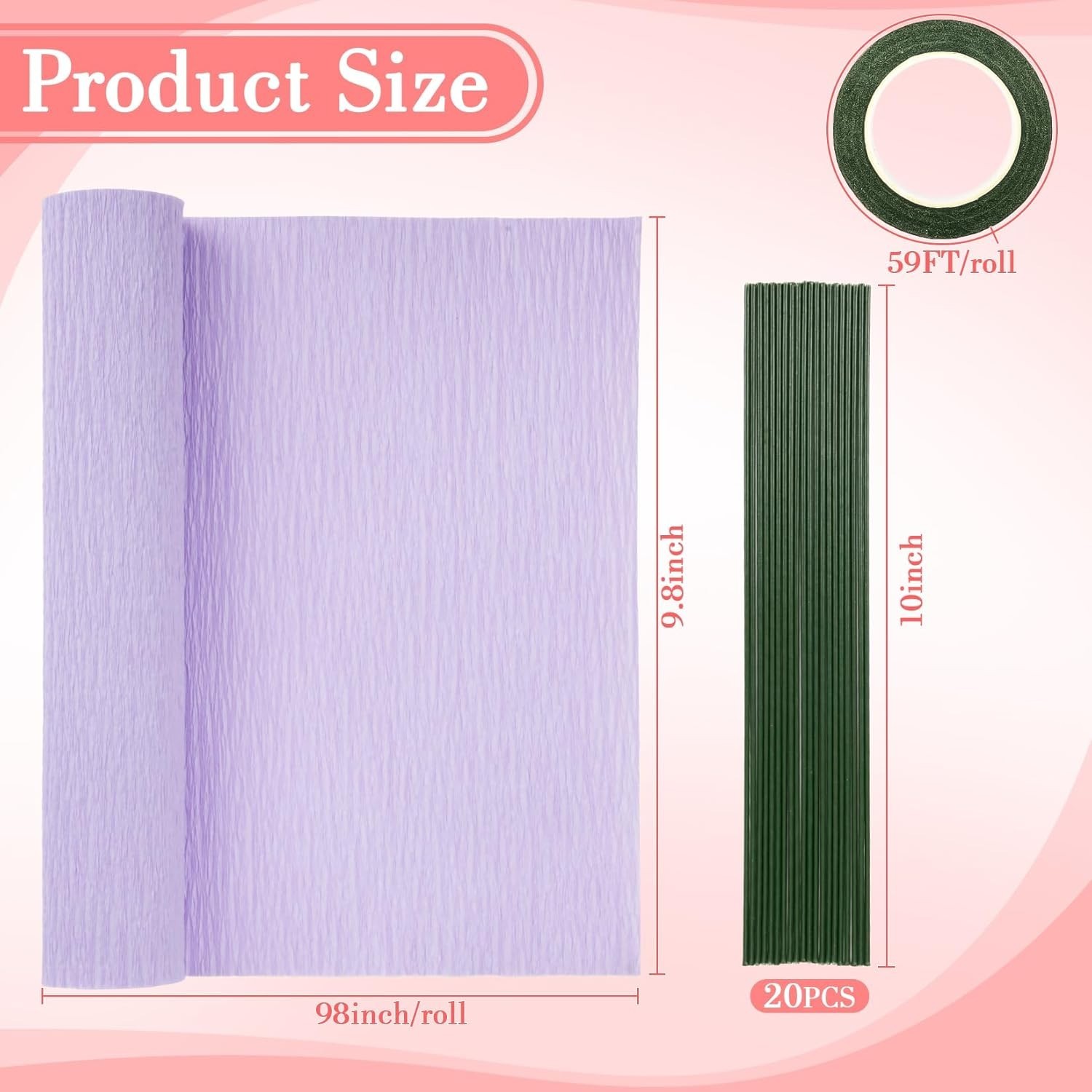 27 PCS Crepe Paper Flower Kit - 6 Rolls Crepe Paper Sheets with Flor... gallery