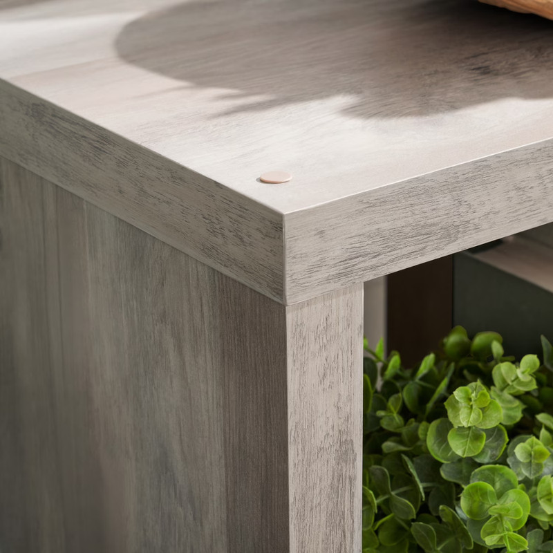 Better Homes & Gardens 4-Cube Storage Organizer, Rustic Gray Wood Display Shelf gallery