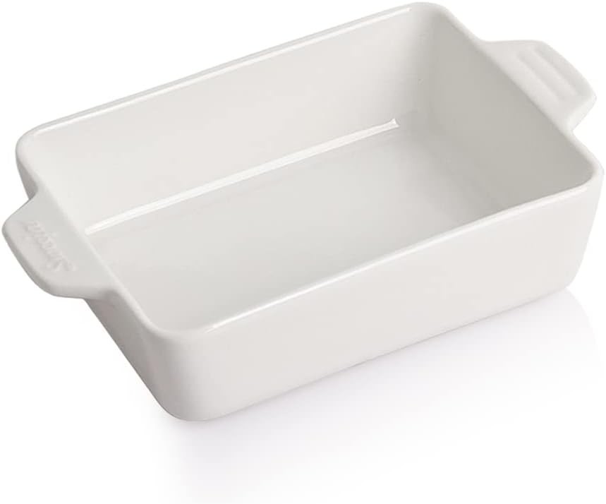Ceramic Baking Dish, Rectangular Small Baking Pan with Double Handles, 20 Oz ... gallery