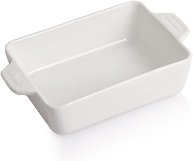 Ceramic Baking Dish, Rectangular Small Baking Pan with Double Handles, 20 Oz ... gallery