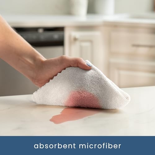 50 Pack Microfiber Cleaning Cloth with Box, Bulk Towels for Home, White gallery