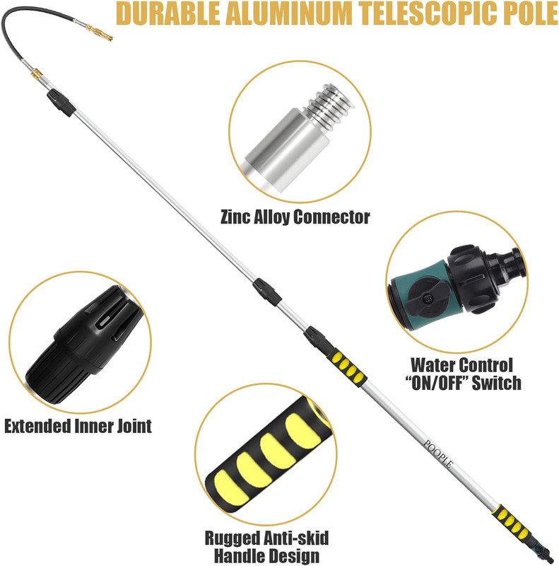 24FT Reach Gutter Cleaning Tools from the Ground, Telescopic Gutter Cleaner Tool gallery