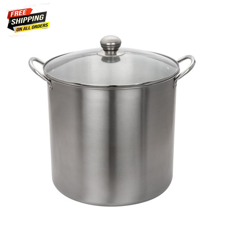 21.5 Quart Stainless Steel Canning Pot with Rack, Dual Water Bath Canner gallery