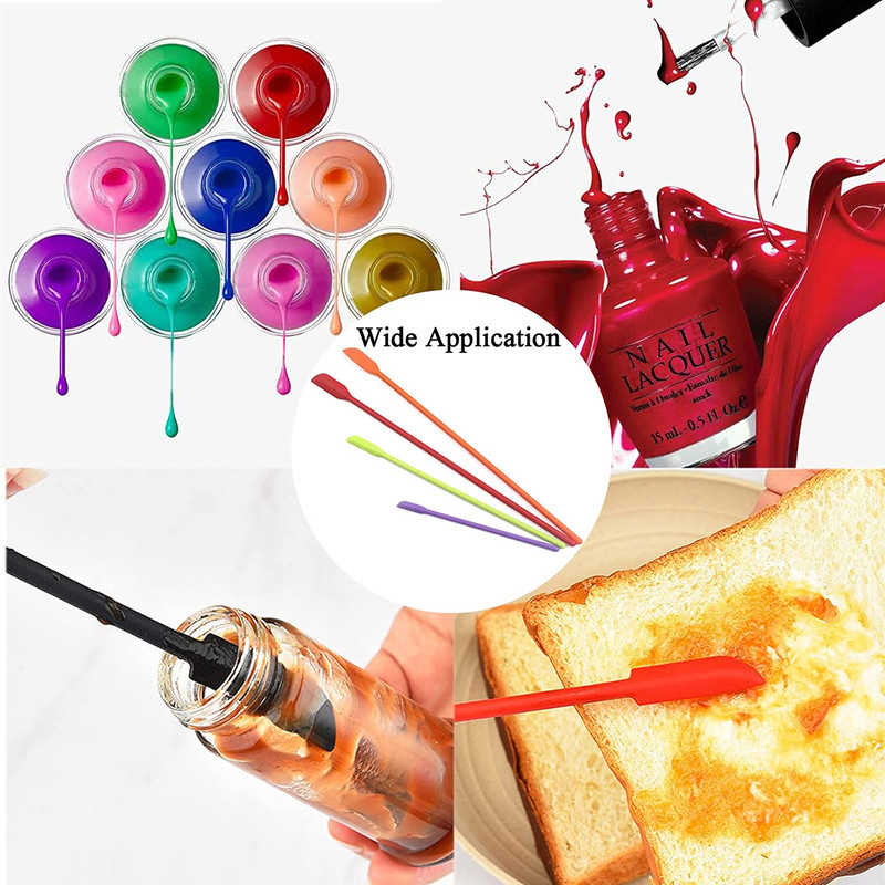 Silicone Spatula Set 4pcs Mini Flexible Scraper Tools for Jar Kitchen Makeup gallery
