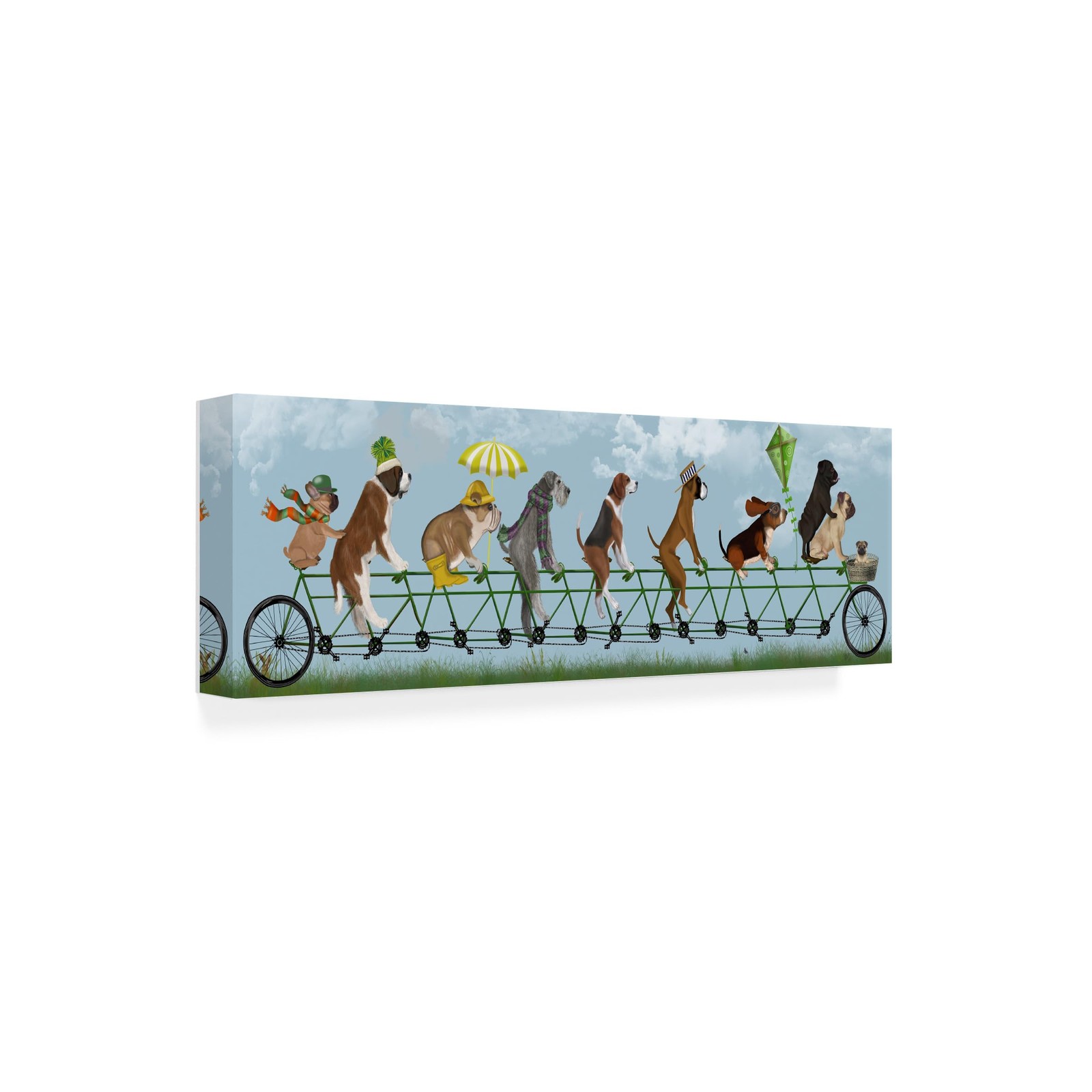 Wrapped Canvas Wall Art - Fab Funky 'Mutley Crew on Tandem' Wall Art for Livi... gallery