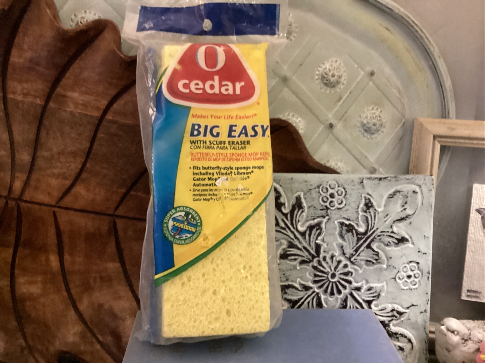 O Cedar Big Easy Flat Sponge Mop Refill Super Absorbent Sponge NOS NIB Yellow gallery