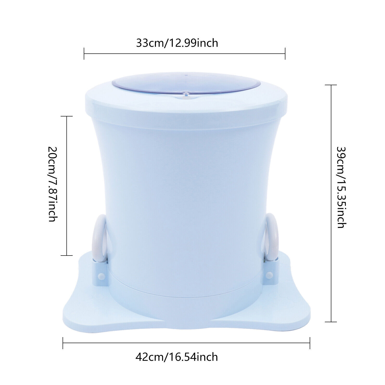 Mini Dryer Portable Compact Clothes Spin Dryer Manual Home Laundry Dryer Blue gallery