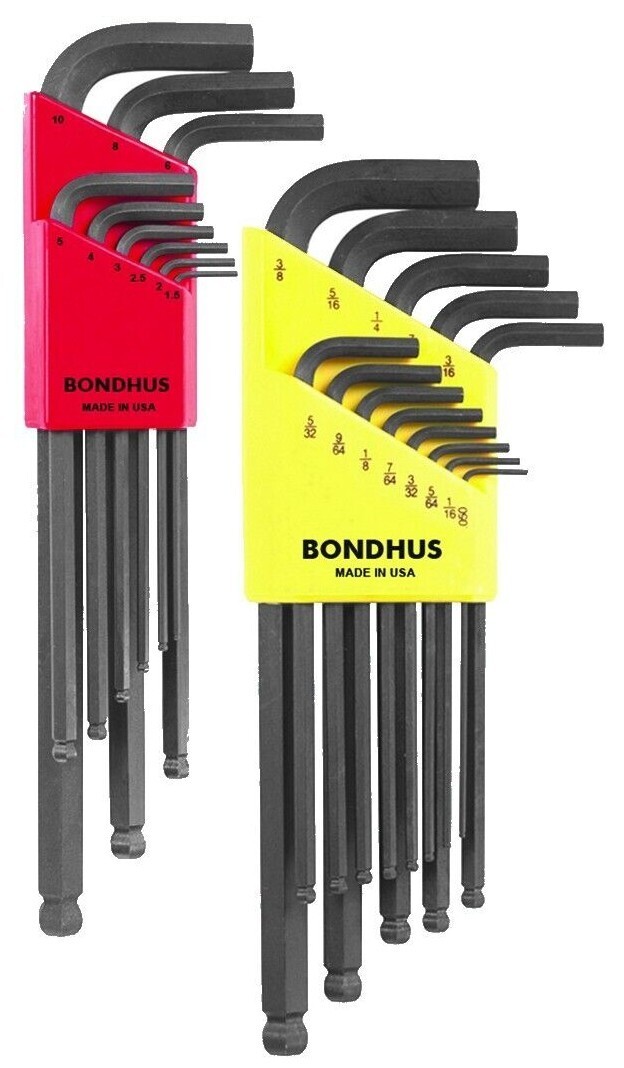 Bondhus 22pc Ball End Hex L Wrench Set Metric SAE Inch MADE IN USA 20199 gallery