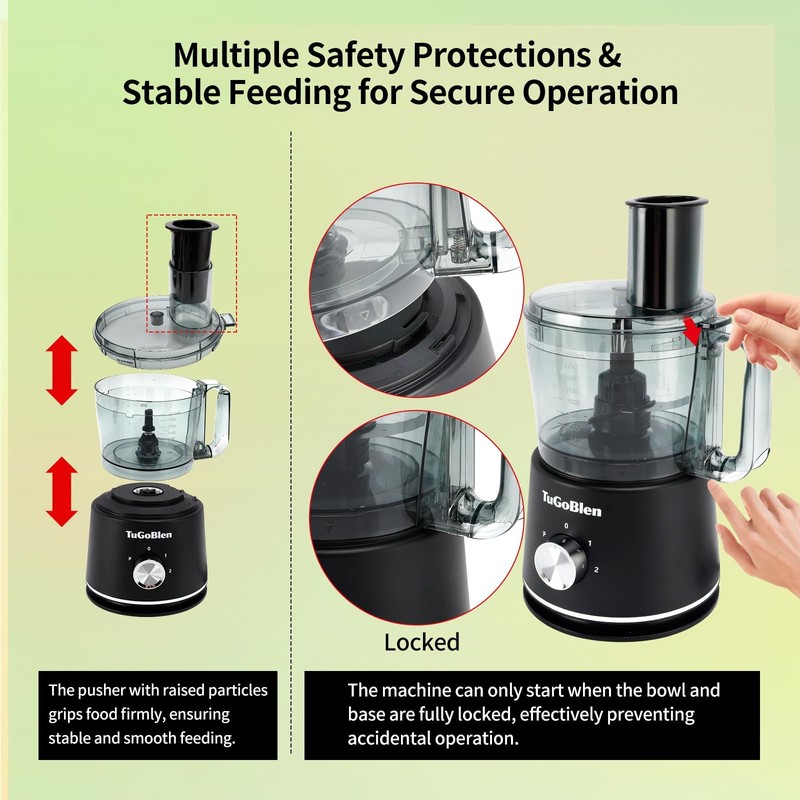 7-in-1 Multifunctional Food Processor with 68oz Processing Bowl,51oz Glass Bl... gallery