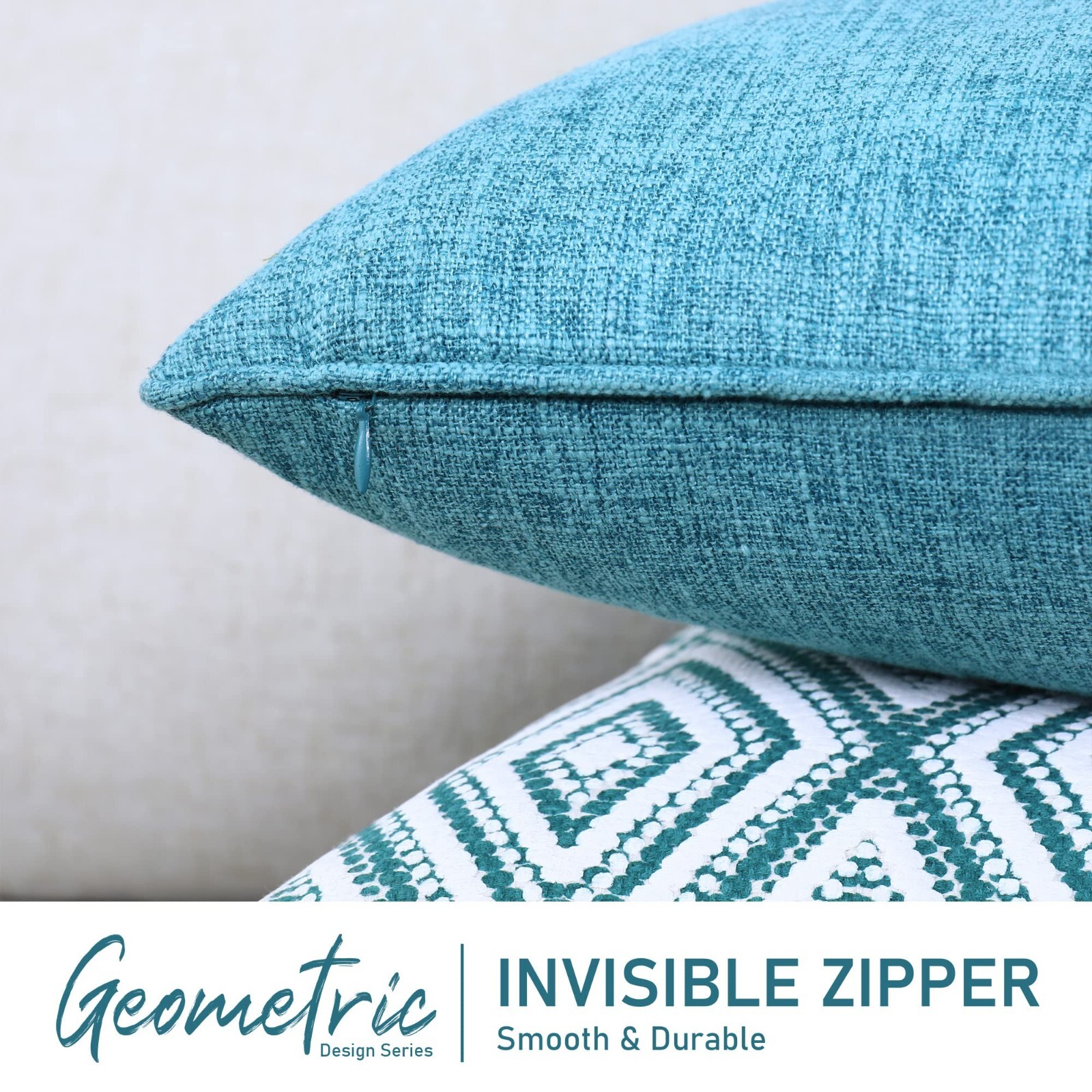 HPUK Decorative Throw Pillow Covers Set of 4 Geometric Design Linen Cushion Cove gallery