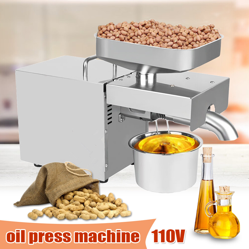 110V Auto Commercial Oil Press Machine Peanut Seed Presser Oil Expeller US 1500W gallery