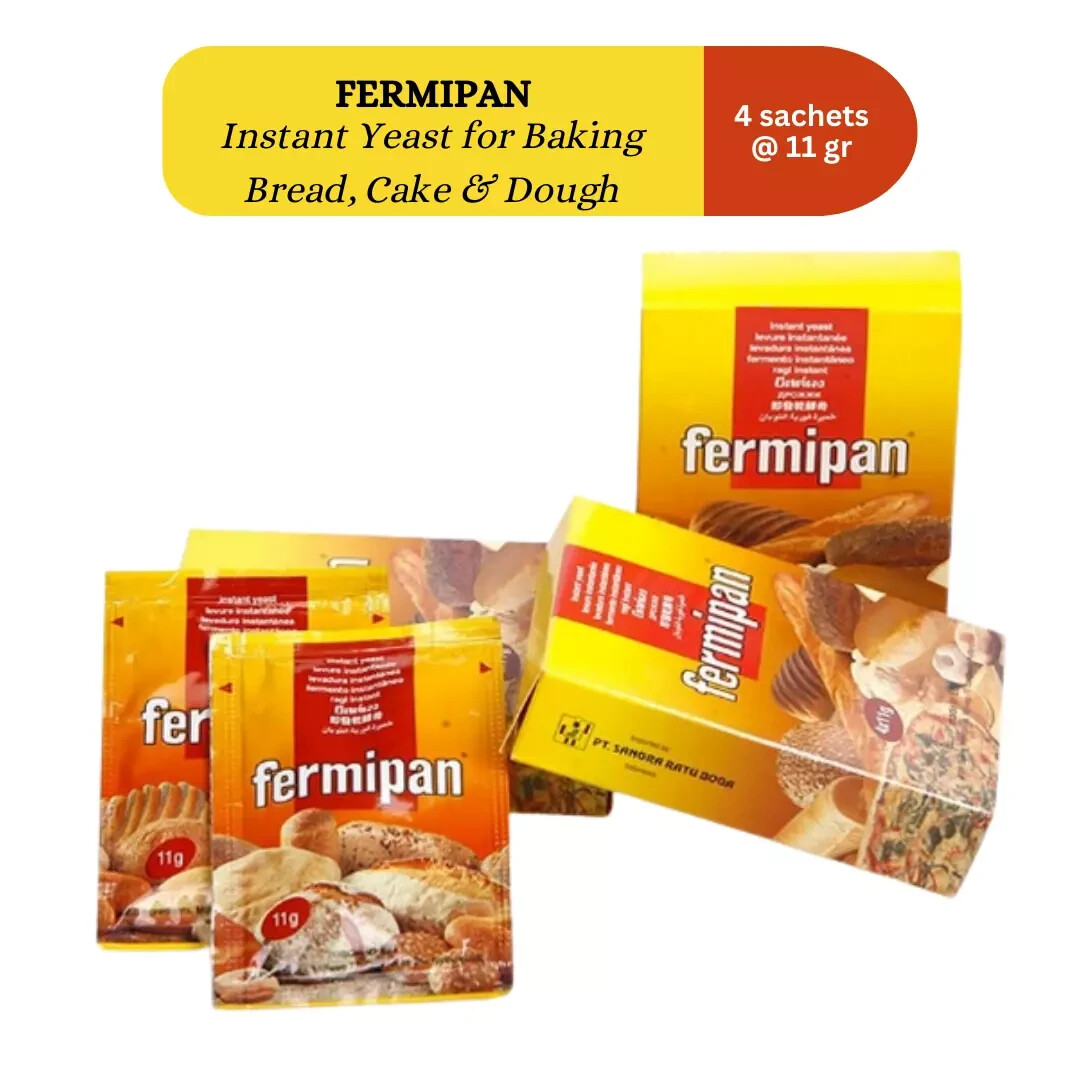 Fermipan Red Instant Dried Yeast For Fresh Baking Bakery Bread Bakers 4 sachets gallery