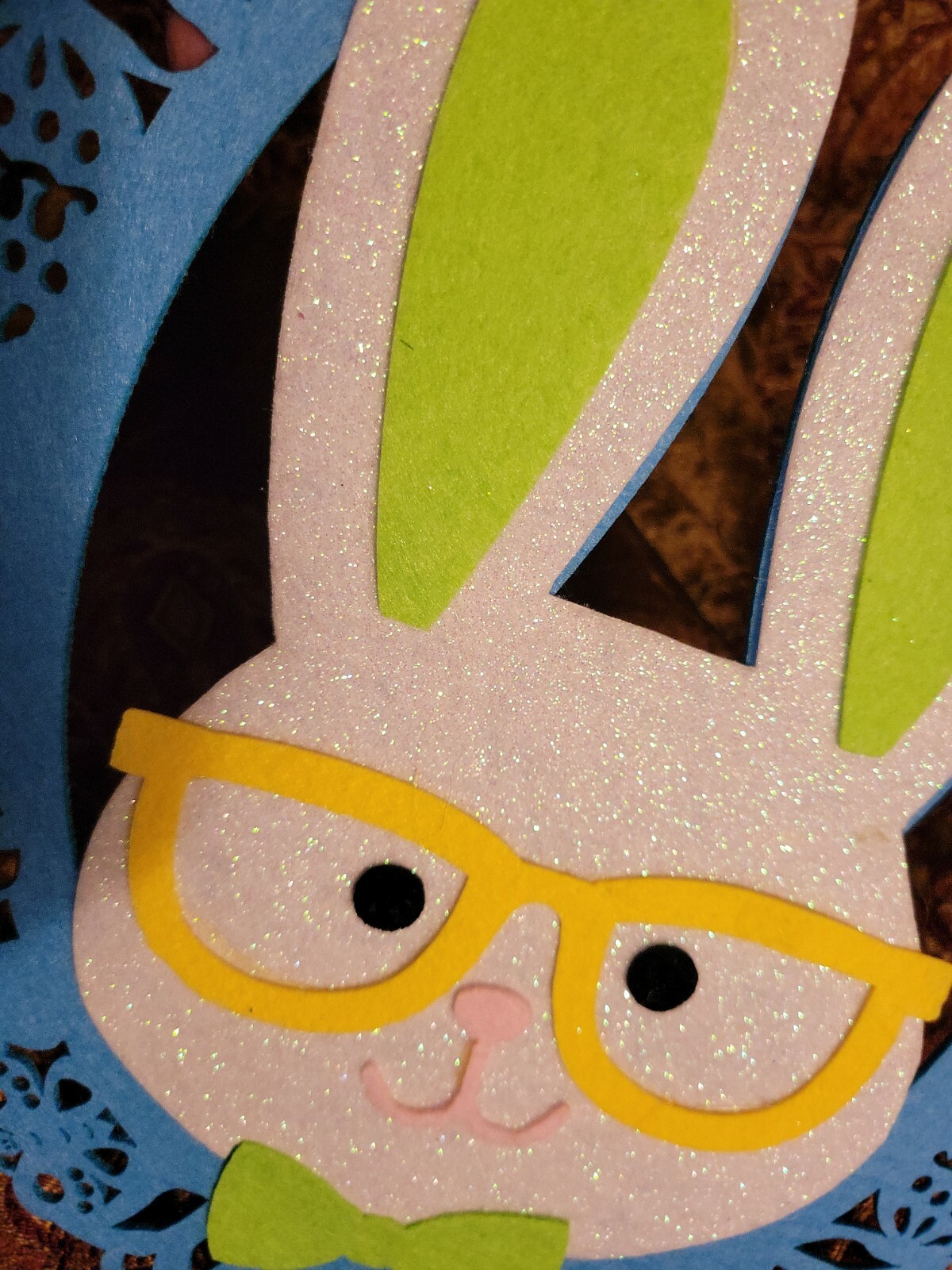 Happy Easter Printed Felt Bunny Die-cut Hanging Decor gallery