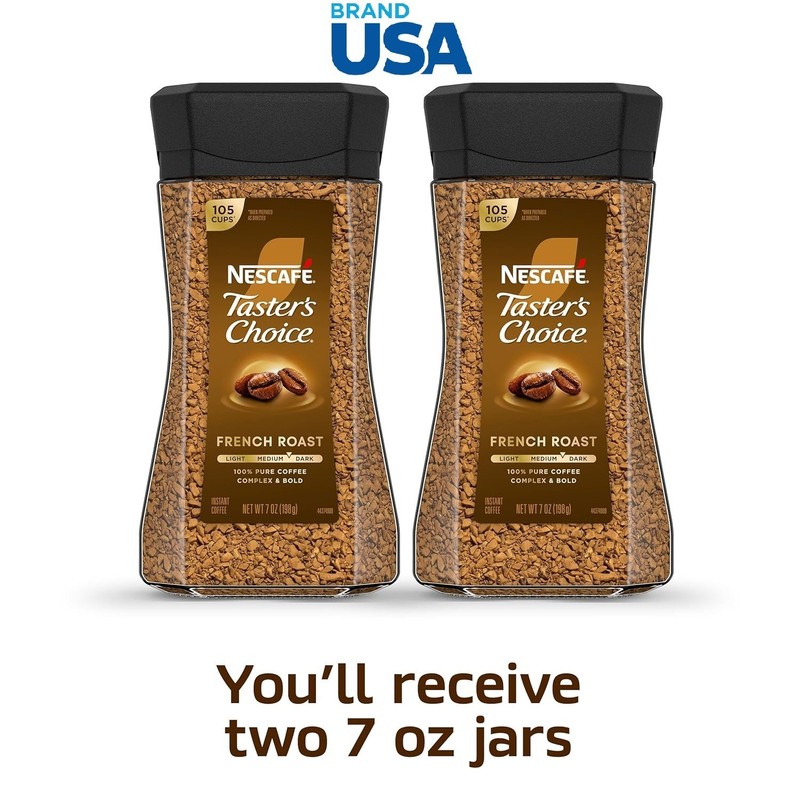 Nescafé Taster’s Choice Instant Coffee – Dark French Roast, 2 Jars (7 oz Each) gallery