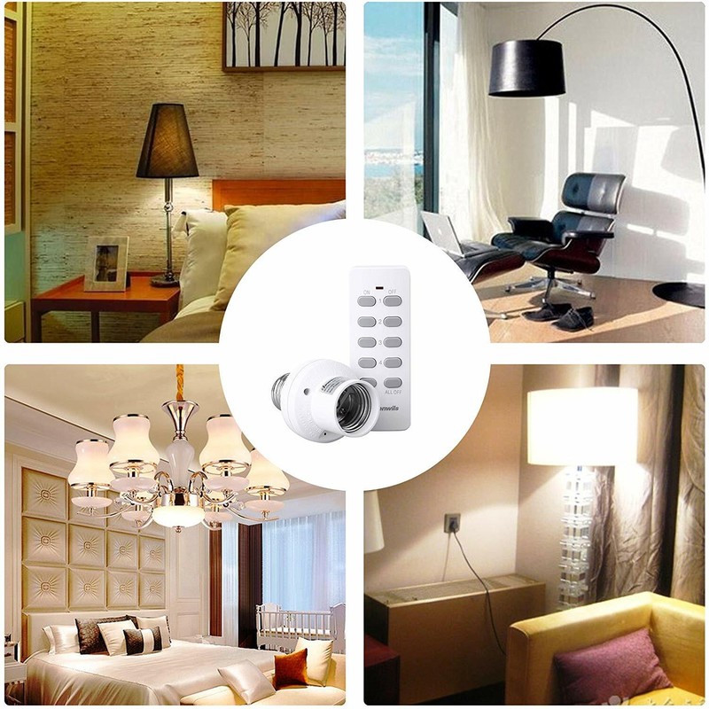 DEWENWILS Remote Control Light Lamp Socket E26/E27 Bulb Base Light Switch Kit gallery