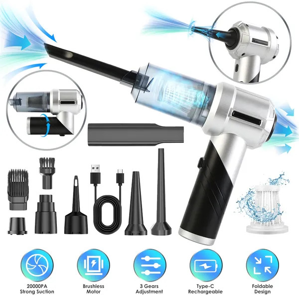 Cordless Car Vacuum Cleaner Portable Handheld Vacuum w/20000PA Suction Brushless gallery