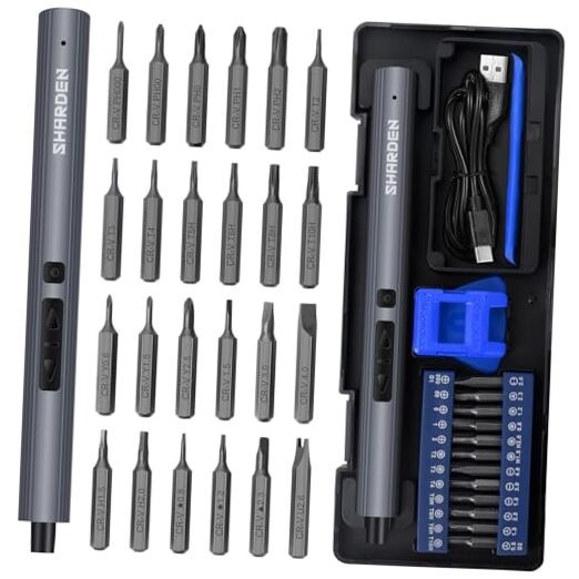 Mini Electric Screwdriver, 29 in 1 Small Electric Screw Driver Kit with Blue gallery